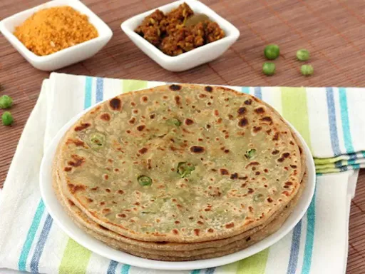 Matar Masala Paratha With Lassi