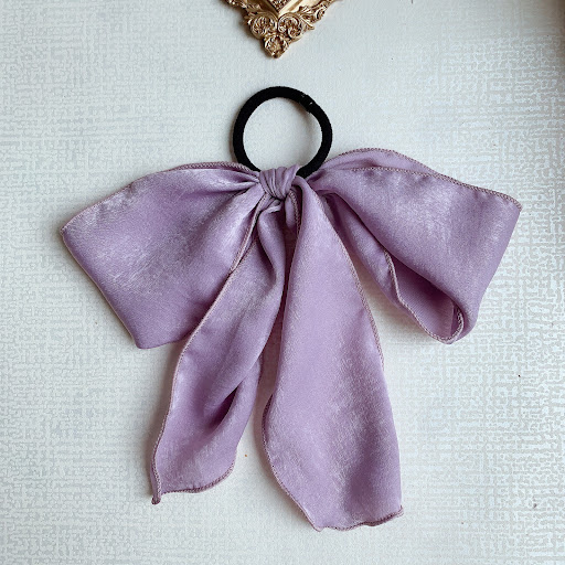 Purple hair tie