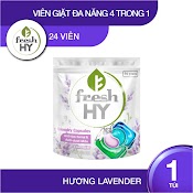 Túi Viên Giặt Xả Tiện Lợi 4 Trong 1 Fresh Hy Hương Hoa Công Nghệ Nhật Bản (24 Viên/ Túi)