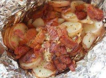 Bacon & Onion Foil Packet Potatoes