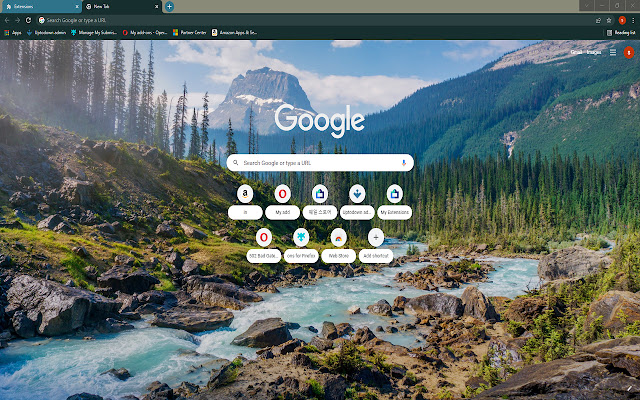 Mountain River HD Theme chrome extension