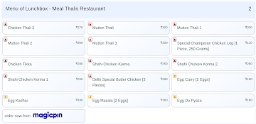 LunchBox - Meals and Thalis menu 