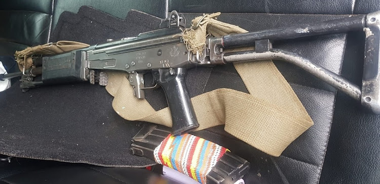 The Galil assault rifle seized from two students in Auckland Park on Wednesday. A gun shop owner says it closely resembles the R4, which was standard issue in the SA Defence Force in the 1980s.