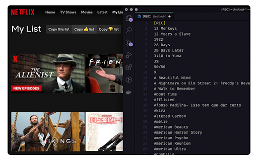 Netflix List Exporter