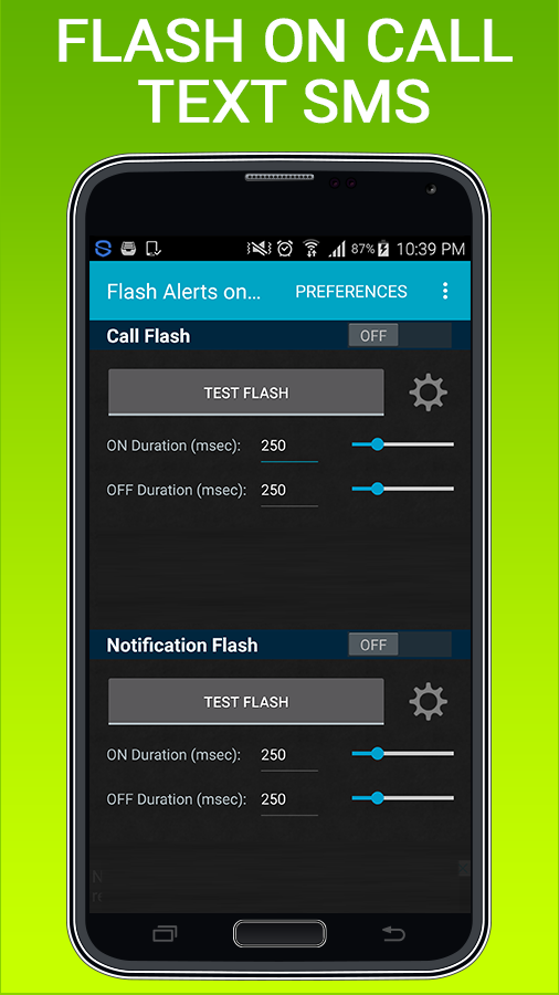    Flash Alerts on Call & Text 2- screenshot  