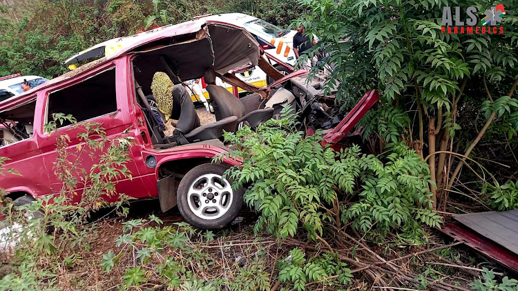 About 15 to 20 school pupils were injured in a taxi accident on the M19.