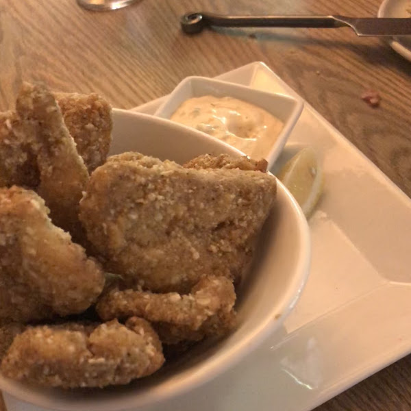 Haddock bites!  I wanted to eat the whole bowl myself!  Died and gone to heaven! Celiacs dream come true!