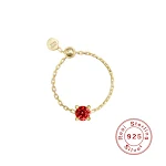 Golden, Round Deep Garnet Red