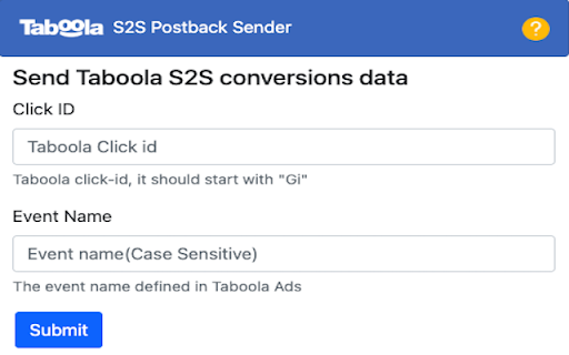 Taboola S2S Postback Sender