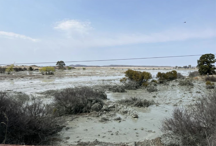 The aftermath of the mudslide in Jagersfontein caused by the tailings dam from the mine bursting.