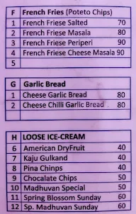 Madhuvan Fastfood And Ice Cream menu 4