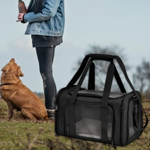Dog Carrier Bag Soft Side Backpack Cat Pet Carriers Dog Travel Bags Airline Approved Transport For Small Dogs Cats Outgo