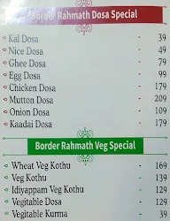 Courtallam Border Rahmath Kadai menu 6