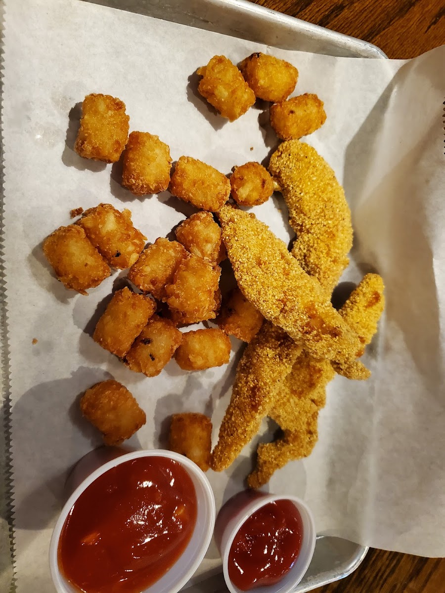 GF chicken tenders and tots