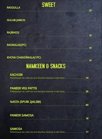 New Bikanerwala Sweets menu 