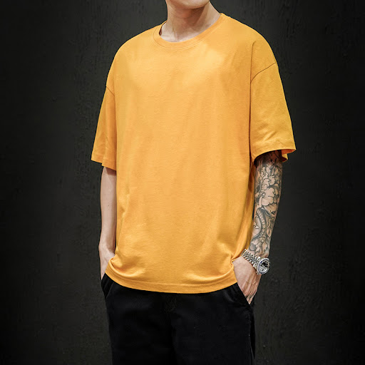 Title 3, Mens Summer Solid Color Short-sleeved T-shirt,...