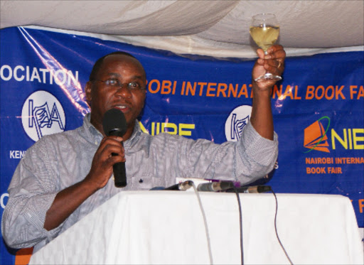 Kenya Publishers Association chairman Lawrence Njagi at a past edition of the Nairobi International Book Fair