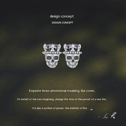 Title 5, Original Halloween Pumpkin Skull Stud Earrings ...