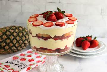 Danielle's Strawberry & Pineapple Pudding Trifle