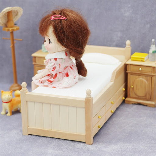 Title 11, Dollhouse Mini Furniture Bedroom Scene Ornament...