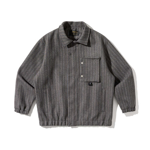 Title 3, Coarse Denim Dark Stripe Casual Fashion Jacket,...
