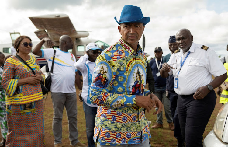 Presidential candidate Moise Katumbi arrives at the Beni airport after holding a campaign rally in the town of Butembo, North Kivu province, Democratic Republic of Congo, on November 26 2023. File photo.