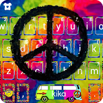 Cover Image of Download Hippie Peace Keyboard Theme 1.0 APK