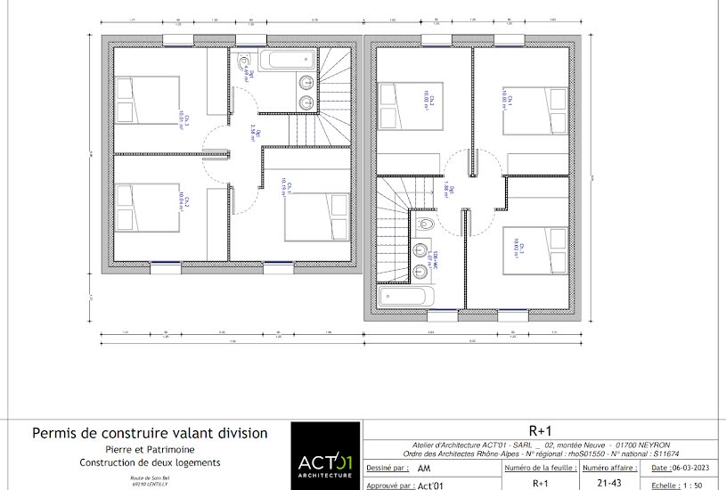  Vente Terrain à bâtir - 737m² à Dommartin (69380) 