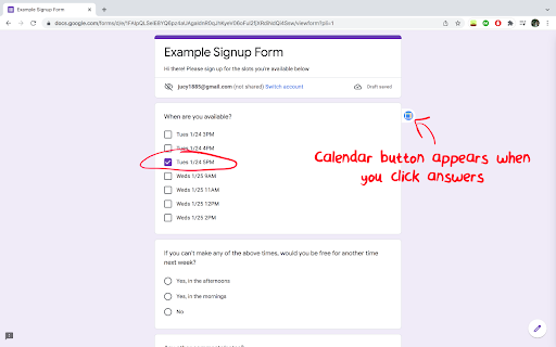 Calendar Express for Google Forms™