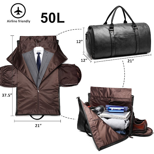 Title 10, Carry Cloth Bag Travel Bag with Shoes Compartme...