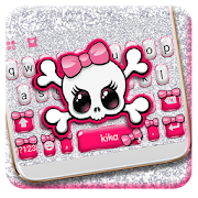 Cute Bow Skull Keyboard Theme  Icon