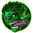 Baixar Green Zombie Skull Graffiti Keyboard  The Instalar Mais recente APK Downloader