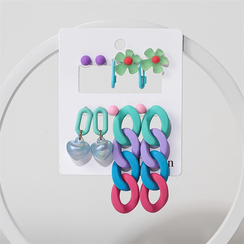 Dames acryl oorbellen set, lichtgewicht en veelzijdig. Perfect voor elke gelegenheid. Ontdek de perfecte accessoire voor je dagelijkse look!