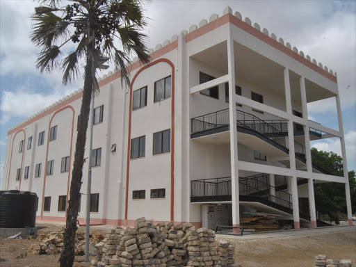 The new Lamu County headquarters which is under construction at Mokowe and in its final stages on January 7. /Alphonce Gari