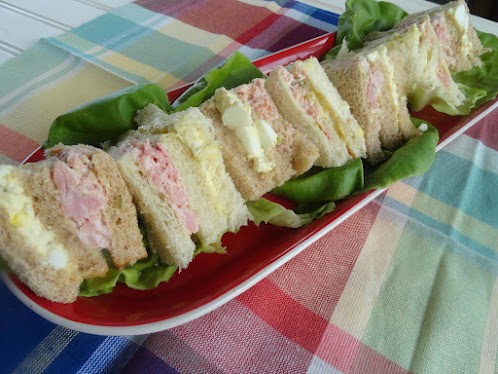 Party Ham & Egg Salad Sandwiches