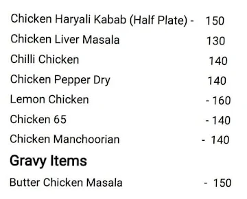 Hotel Jannat menu 