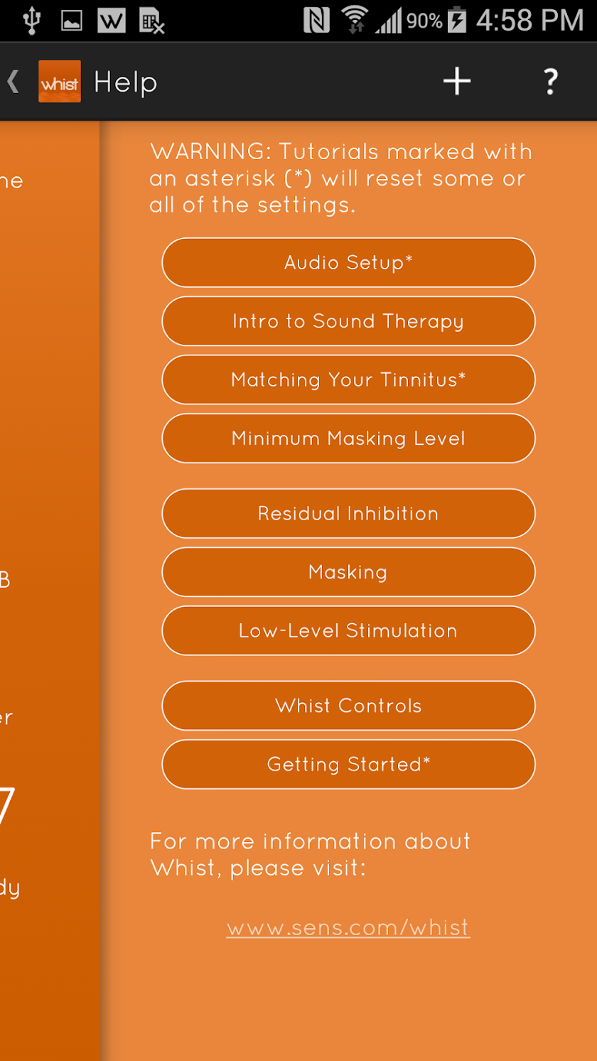 Whist - Tinnitus Relief Screen 2