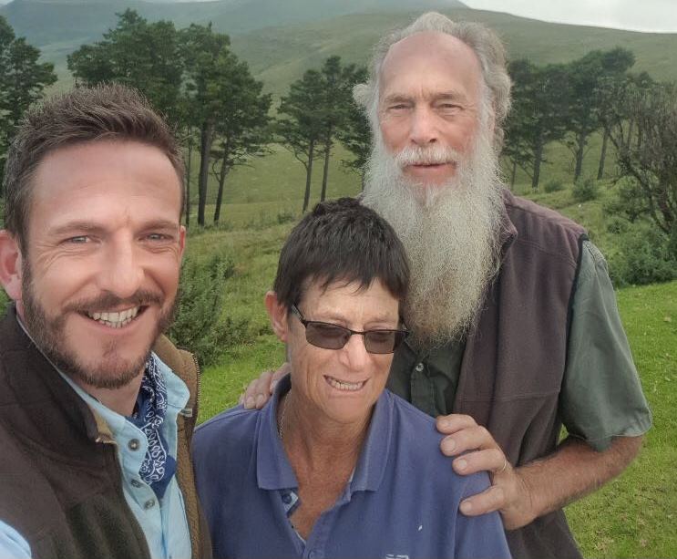 Horticulturalist and BBC presenter Nick Bailey posted this selfie with British couple Rod and Rachel Saunders on February 8.