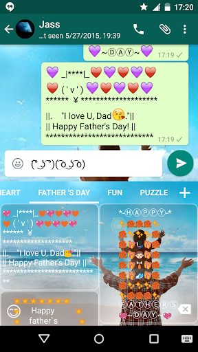 Fathers Day Art-Emoji Keyboard