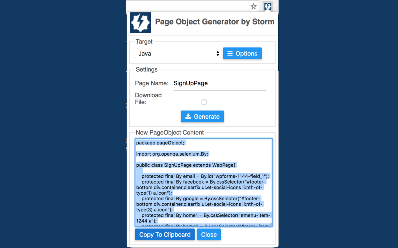 Page Object Generator By Storm Preview image 5