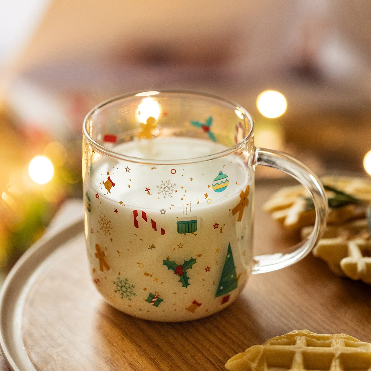 Title 1, Verre de Noël pour la maison petit-déjeuner boi...