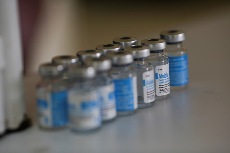 Doses of Cuba Abdala vaccine are seen at a vaccination center in Caracas, Venezuela July 1, 2021.