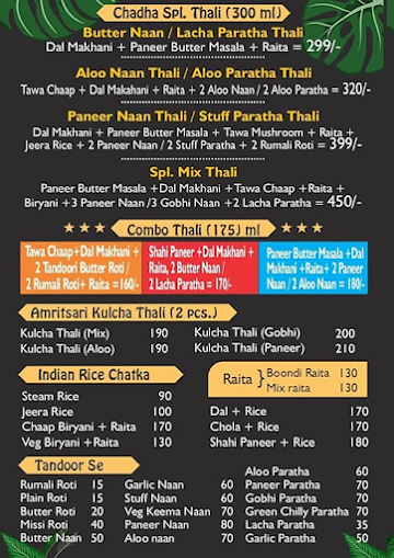 Chadha Chaap Corner menu 