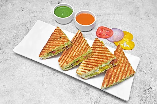 Cheese Burst Grilled Vegetable Sandwich