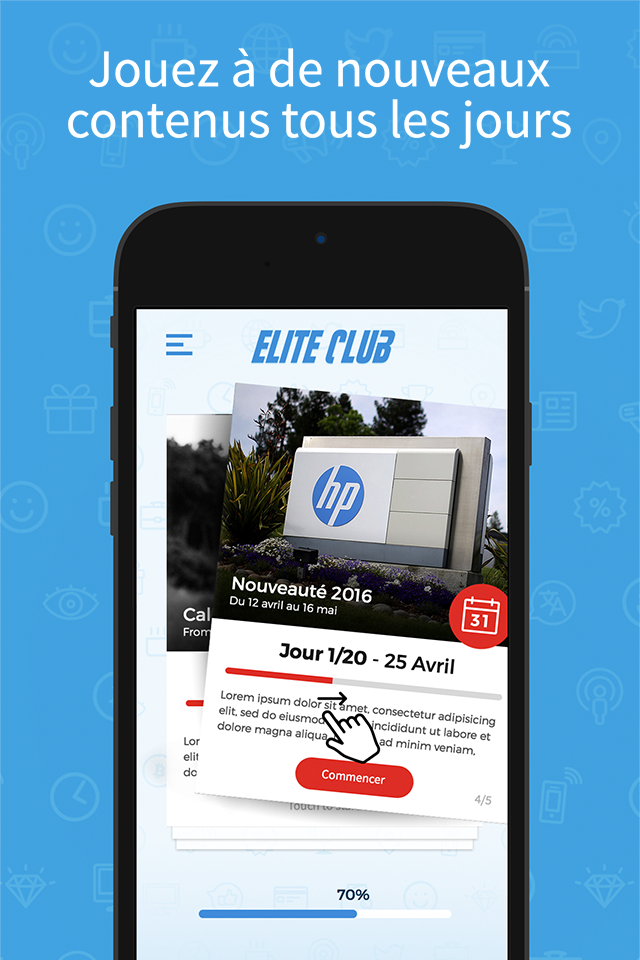 Android application HP Elite Club screenshort