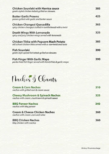 Basil Bistro menu 