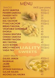 Quality Sweets menu 1