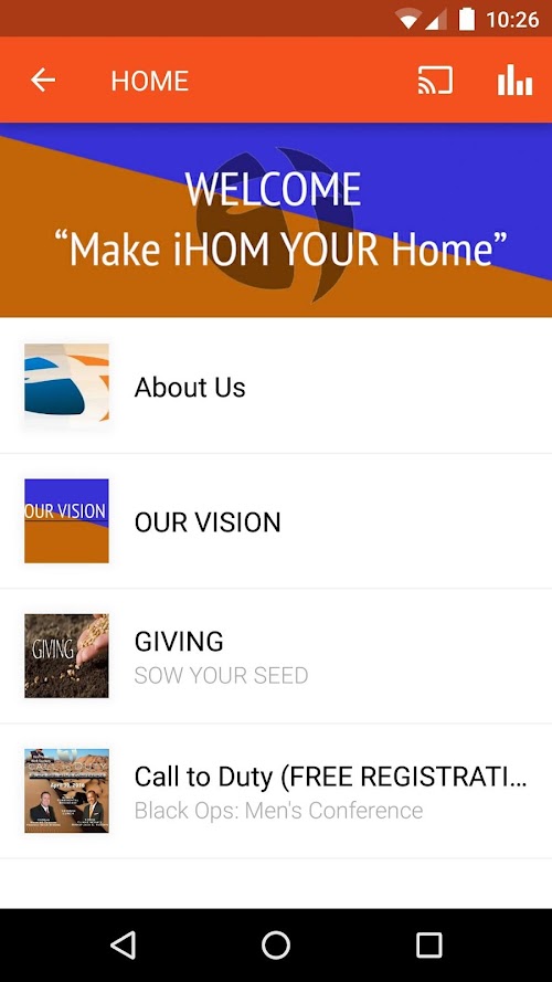 Android application ihomkc screenshort