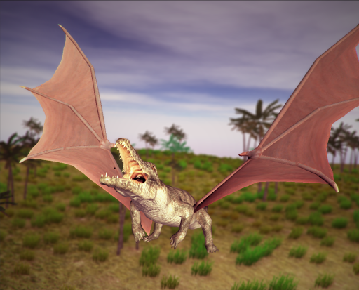 Flying Crocodile 3D Sim Chase