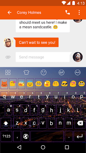 Bustling Night-Emoji Keyboard